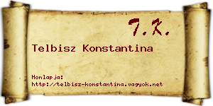 Telbisz Konstantina névjegykártya